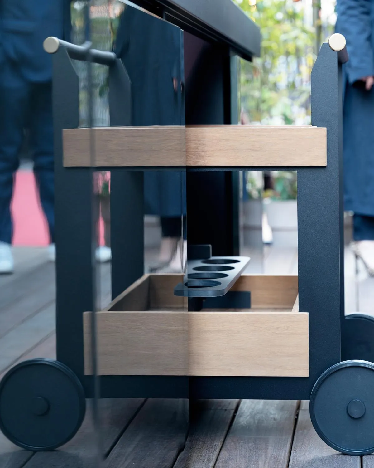 Rossena Outdoor module in stainless steel and teak