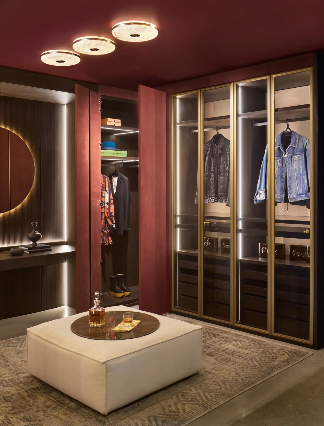 Bronze glass wardrobes